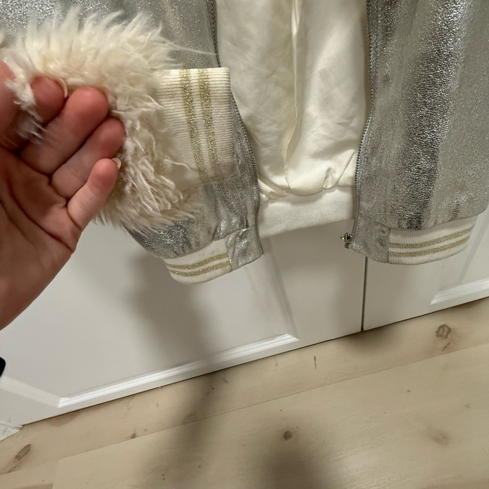 Hannah Banana Silver and Cream Kids Jacket - Picture 4 of 8